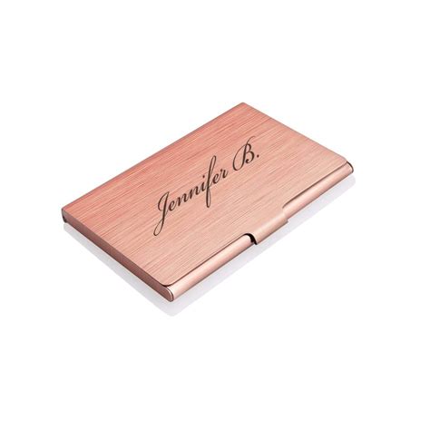 rose gold business card holder